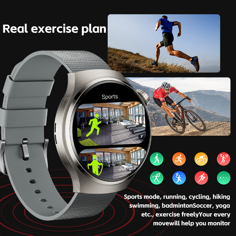 8 Year Exporter 7075 Aluminum Alloy Guide Wheel(CNC) - WS-19 Bluetooth Smart Call Watch Multi functional Exercise Step Health Monitoring Hand – Kactus Sports detail pictures